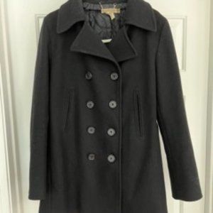 Classic J.Crew black double-breasted big buttons pea coat